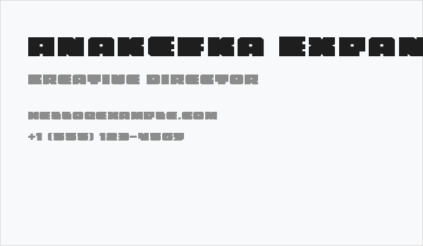 Anakefka Expanded Business Card
