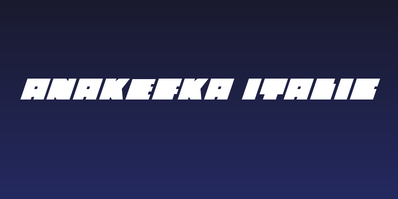Anakefka Italic Social Header