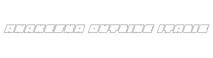 Anakefka Outline Italic Font