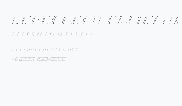 Anakefka Outline Italic Business Card