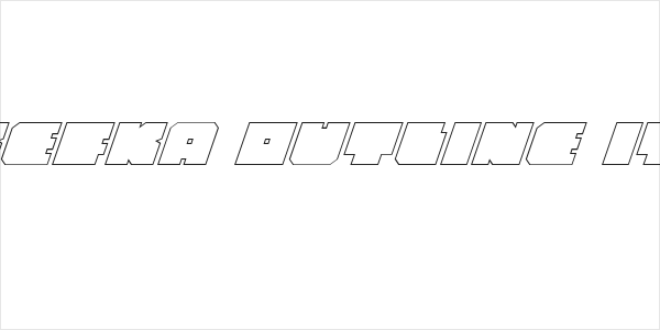 Anakefka Outline Italic Logo