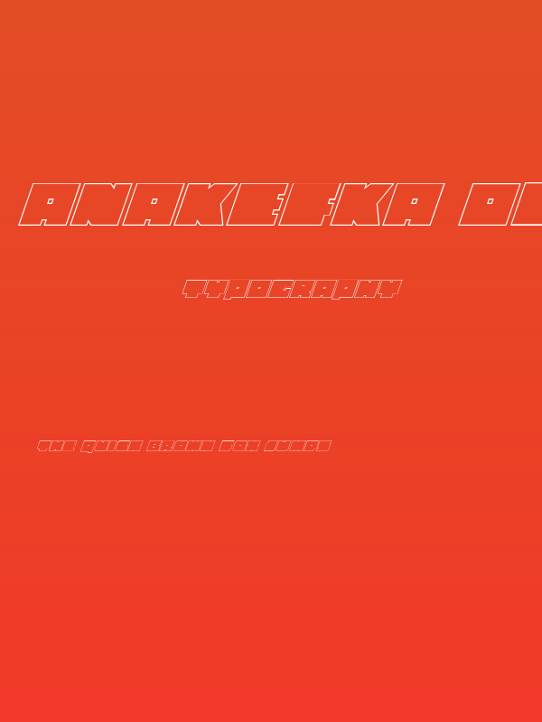 Anakefka Outline Italic Poster