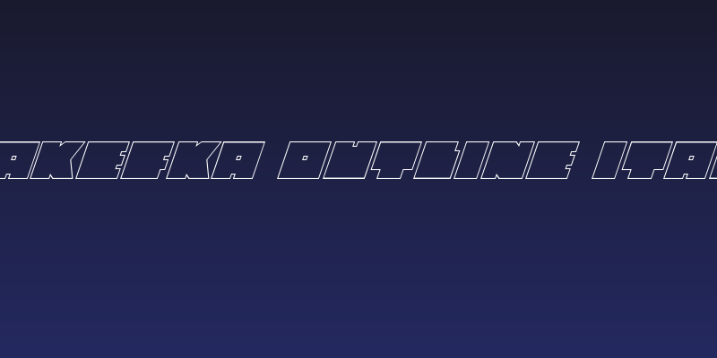Anakefka Outline Italic Social Header
