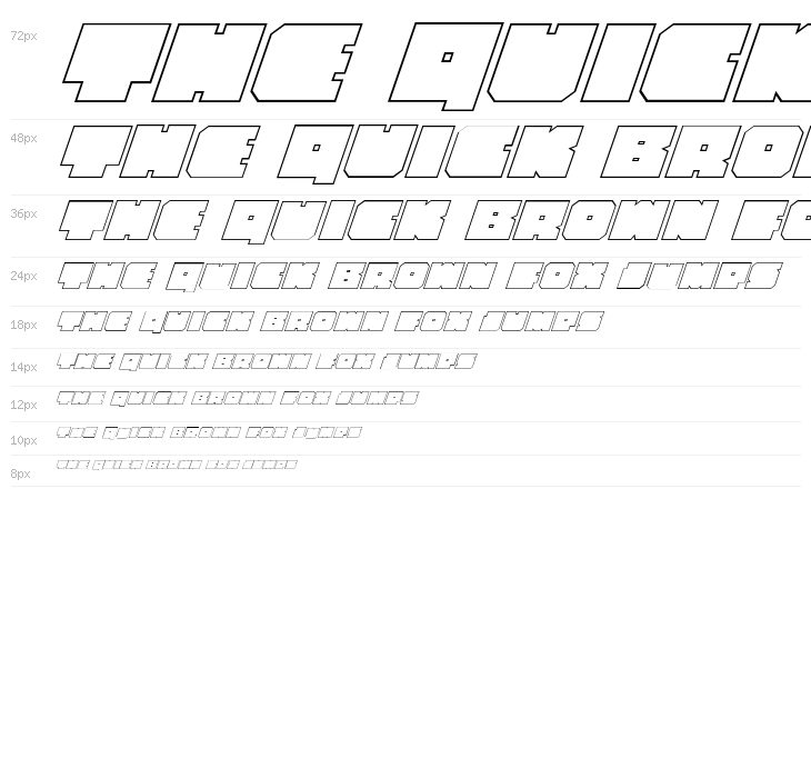 Anakefka Outline Italic Waterfall
