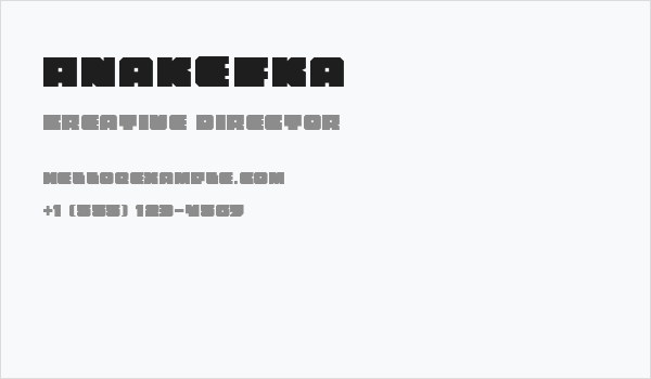 Anakefka Business Card