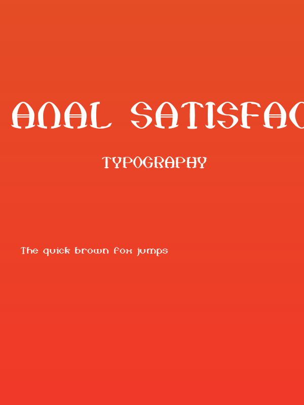 Anal Satisfaction Poster