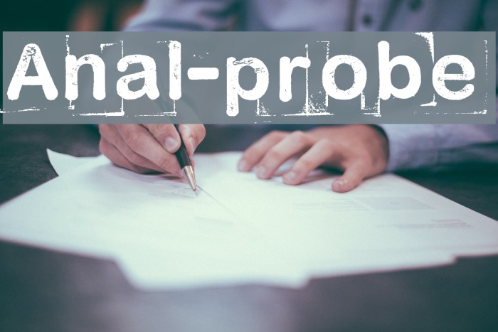 Anal-probe Шрифта examples