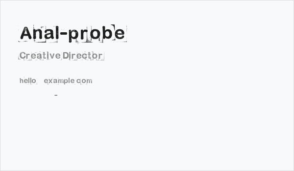 Anal-probe Business Card