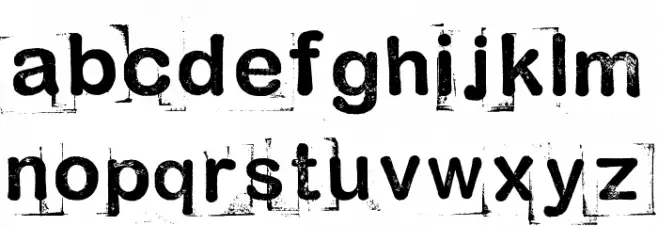 Anal-probe Schriftart Kleinbuchstaben