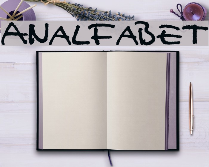 Analfabet Font examples