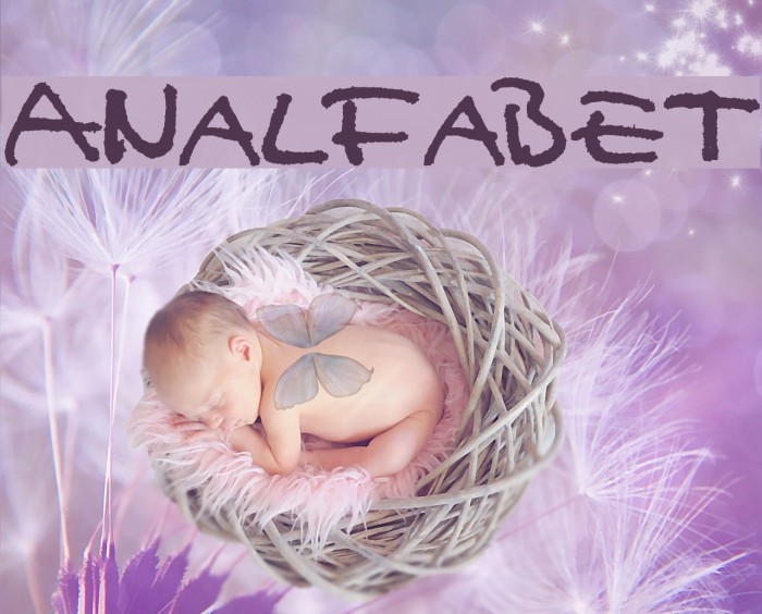 Analfabet Font examples