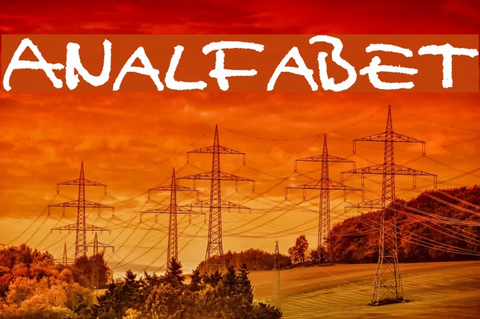 Analfabet Font examples