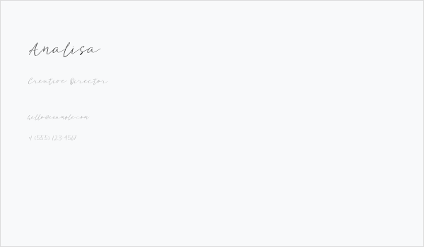 Analisa Business Card