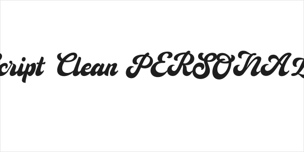 Analog Script Clean PERSONAL Personal Logo