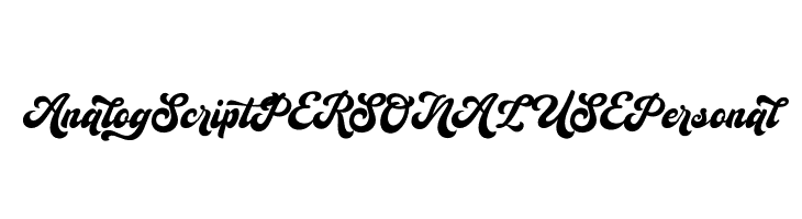 Analog Script PERSONAL USE Personal  Descarca Fonturi Gratis