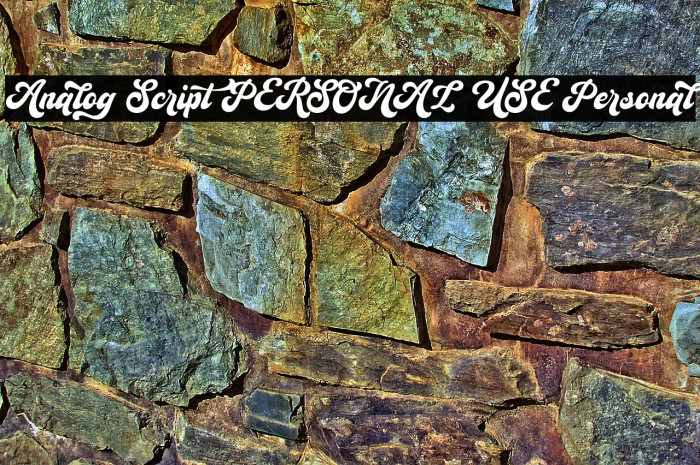 Analog Script PERSONAL USE Personal Example 2