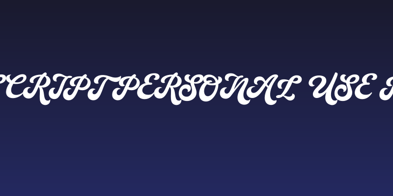 Analog Script PERSONAL USE Personal Social Header