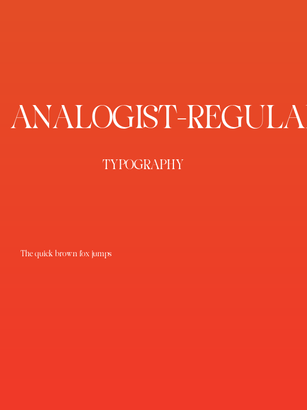 Analogist-Regular Poster