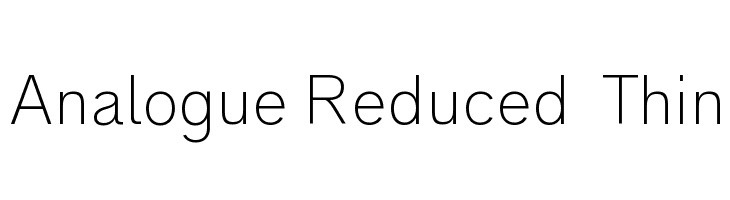 Analogue Reduced 35 Thin Font