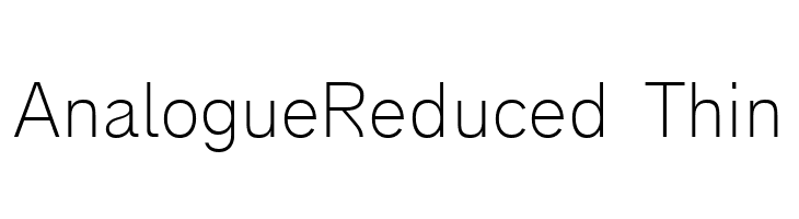 Analogue Reduced 35 Thin  免费字体下载