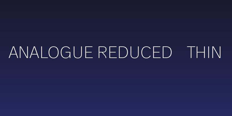 Analogue Reduced 35 Thin Social Header