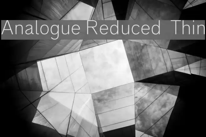 Analogue Reduced 35 Thin Font examples