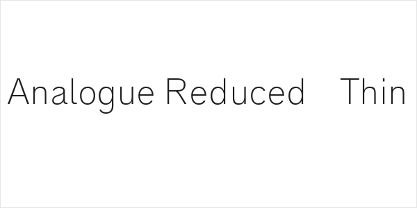 Analogue Reduced 35 Thin Logo