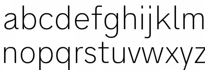 Analogue Reduced 35 Thin फ़ॉन्ट लोअरकेस