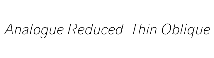 Analogue Reduced 36 Thin Oblique Font