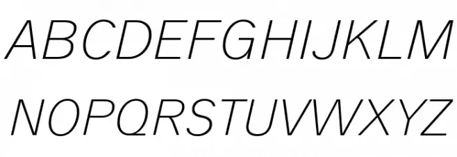 Analogue Reduced 36 Thin Oblique Font OTHER CHARS