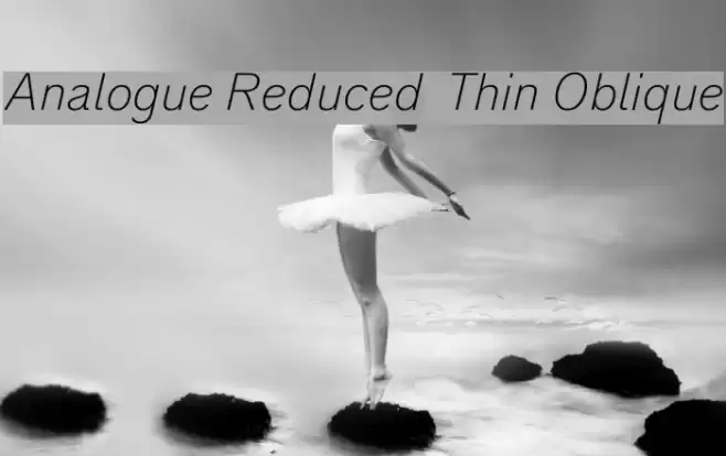 Analogue Reduced 36 Thin Oblique Font examples