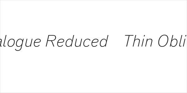 Analogue Reduced 36 Thin Oblique Logo