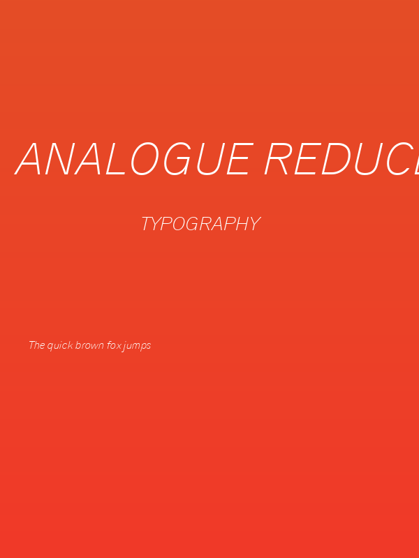 Analogue Reduced 36 Thin Oblique Poster