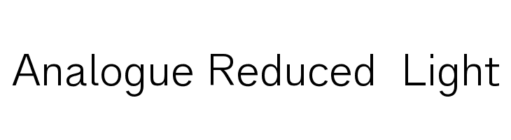 Analogue Reduced 45 Light Font