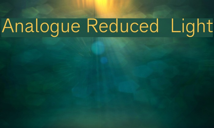 Analogue Reduced 45 Light Font examples