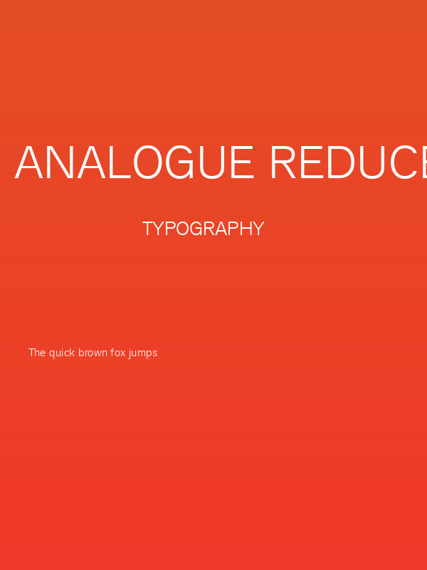 Analogue Reduced 45 Light Poster