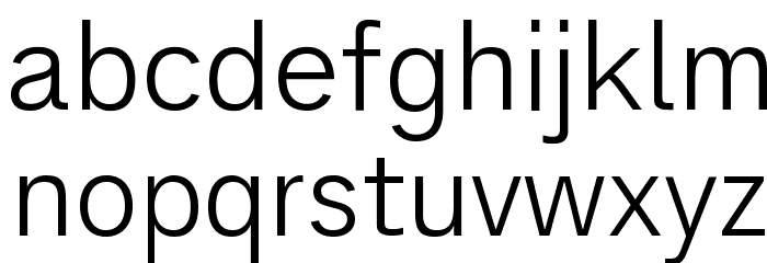 Analogue Reduced 45 Light Font LOWERCASE