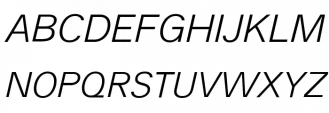 Analogue Reduced 46 Light Oblique Font OTHER CHARS