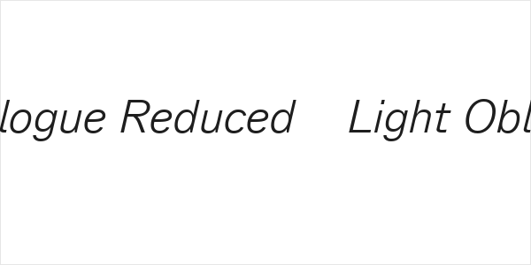 Analogue Reduced 46 Light Oblique Logo