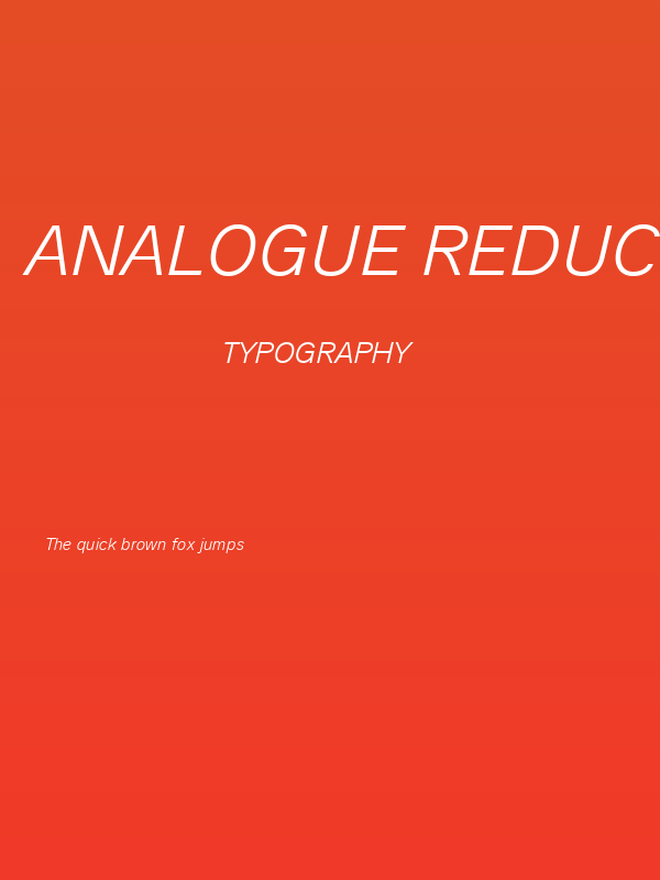 Analogue Reduced 46 Light Oblique Poster