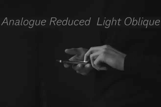 Analogue Reduced 46 Light Oblique Font examples