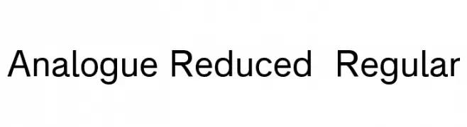 Analogue Reduced 55 Regular  नि: शुल्क फ़ॉन्ट्स डाउनलोड