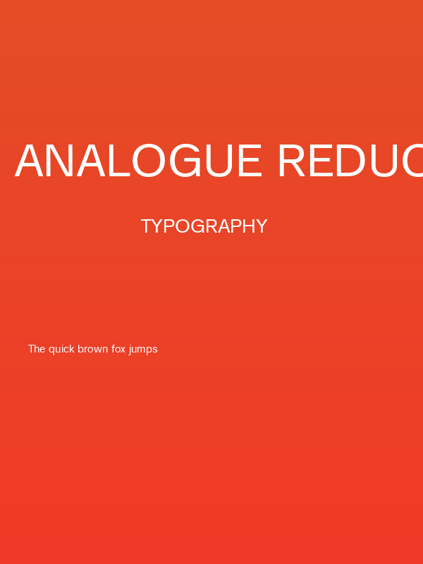 Analogue Reduced 55 Regular Poster