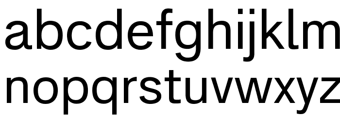 Analogue Reduced 55 Regular Font LOWERCASE