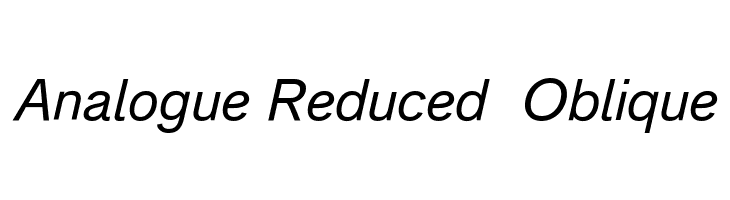 Analogue Reduced 56 Oblique Font