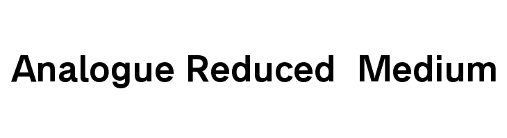 Analogue Reduced 65 Medium Font