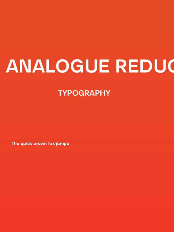 Analogue Reduced 65 Medium Poster
