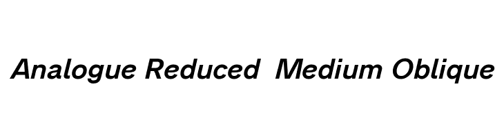Analogue Reduced 66 Medium Oblique  Fuentes Gratis Descargar
