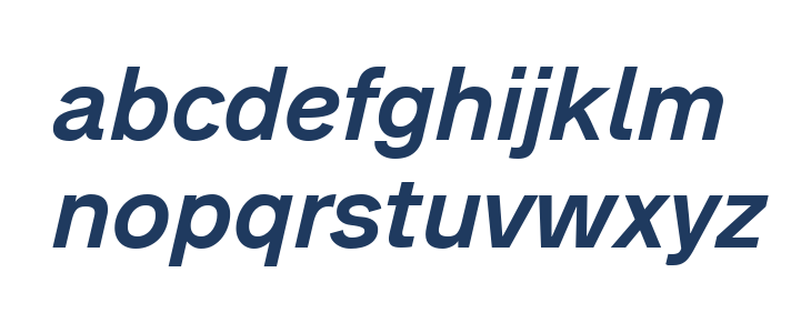 Analogue Reduced 66 Medium Oblique Lowercase