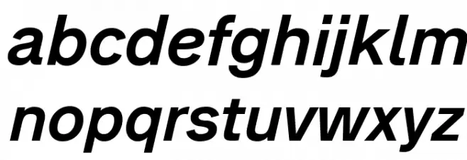 Analogue Reduced 66 Medium Oblique Font LOWERCASE